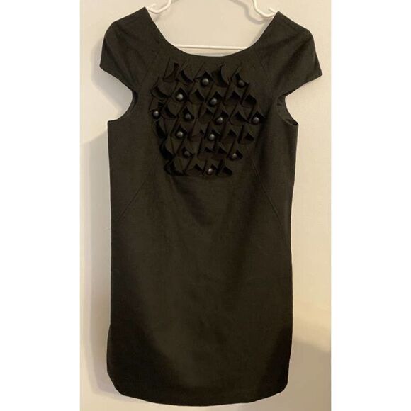 Tibi Floral Embellished Black Dress Sz. 4 - Picture 5 of 6